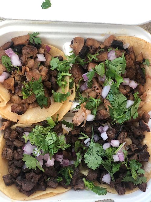 Pollo and Asada Street Tacos at Just Vegana in Fontana