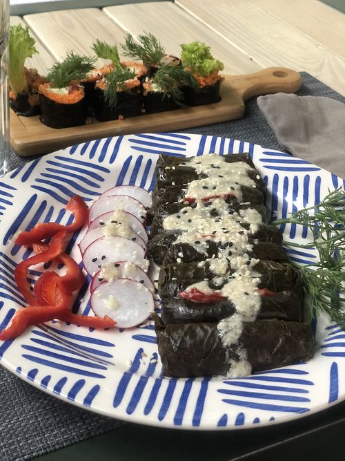 Vegan tolma  at Life Food in Yerevan