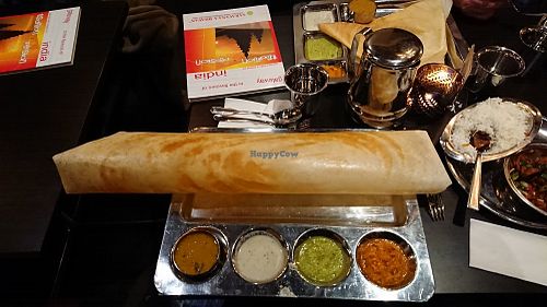 Paper Roast Dosa, it was chrispyand delicious. at Saravanaa Bhavan - Sankt Eriksgatan in Stockholm