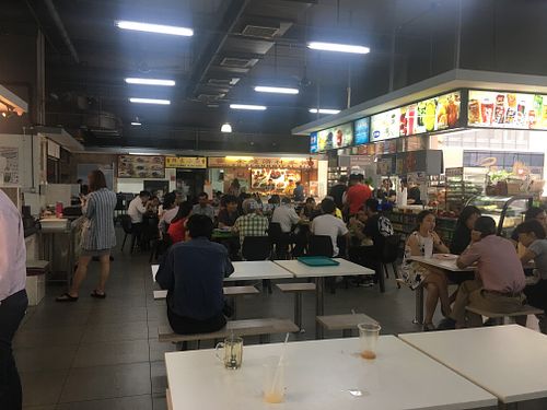 The food court  at Vegetarian Stall  in Central Singapore