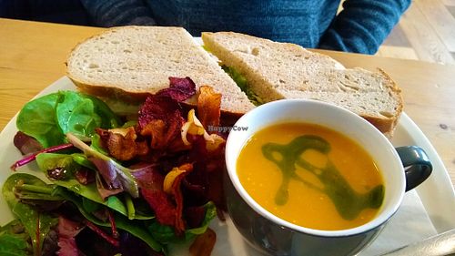 Sandwich & soup combo at Goat Gap Cafe in Lancaster