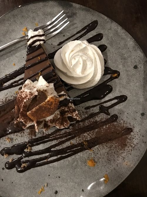 Chocolate cream cheese cake - pure heaven  at Utopia in Nice