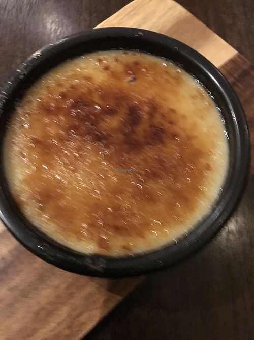 Crème brûlée - vegan and alcohol free. Love love at Utopia in Nice
