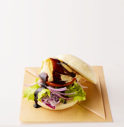 Vegan "Yuba" Burger with Tianmianjiang Mayo: ¥450 at Chipoon in Tokyo