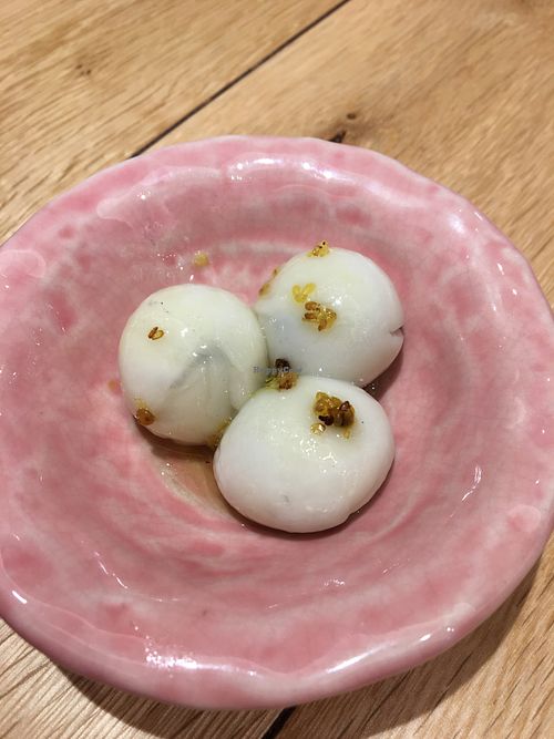 Sesame balls for dessert at Chipoon in Tokyo