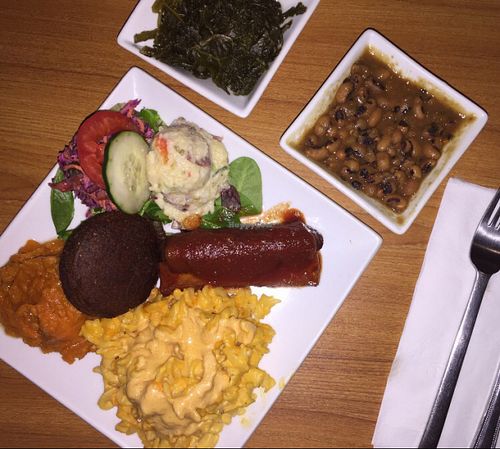 Soul food platter  at Stuff I Eat in Inglewood