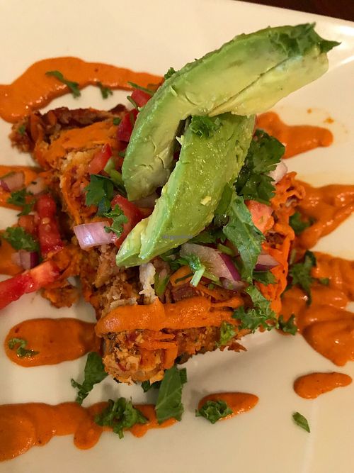 Jackfruit Kale Enchilada Pie at Stuff I Eat in Inglewood