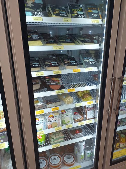 Cheese at Veganizan in Valencia