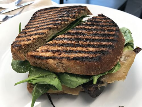 Avocado portobello sandwich- vegan and gluten free at Fruitive - Conn Ave in Washington