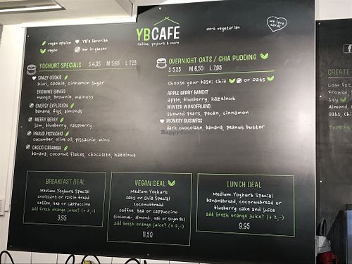 Menu November 2019 at YB by Yoghurt Barn - Central in Amsterdam