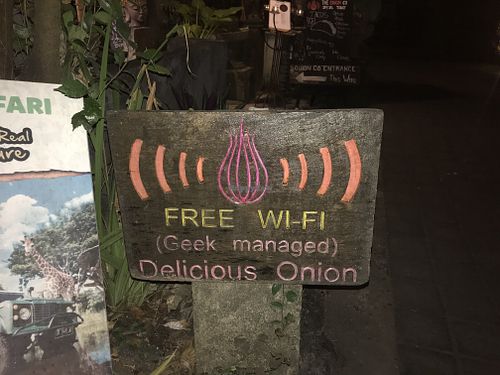 Free WiFi  at The Onion Collective in Ubud