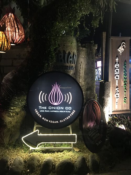Signage from street. I’ve driven by so many times and never saw it at The Onion Collective in Ubud