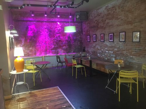 cool back bar area at The Hummingbird Cafe in Butte