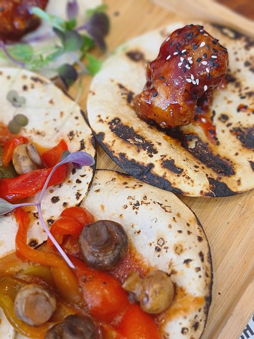 Tacos (mushroom and also cauliflower) at Onda in Richmond