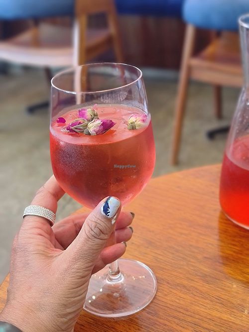 Fresh rose petals add a special touch.  at Onda in Richmond