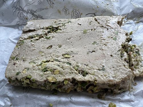 Pistachio sesame halva  at SesamMe in North London