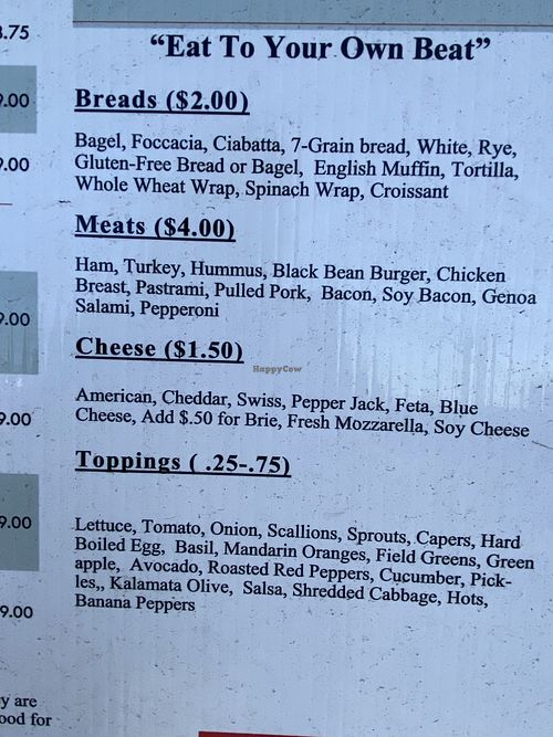 Build your own menu  at Jo Mama's in Orleans