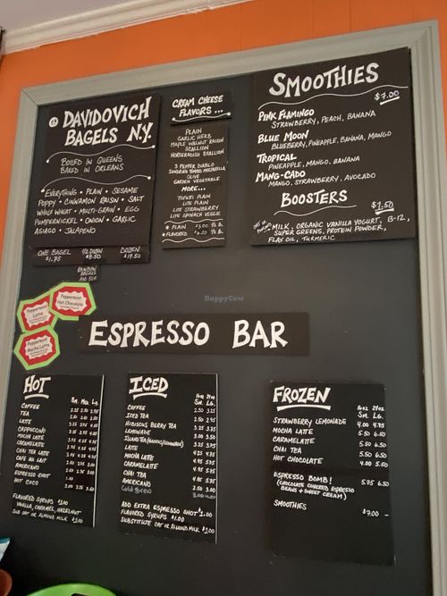 $1.50 upcharge for nondairy milk in a drink  at Jo Mama's in Orleans