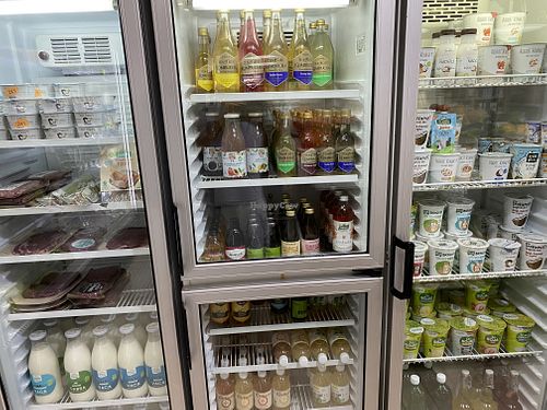 Vegan yogurts, and kombucha   at Savia Alimentacion Natural in Ibiza