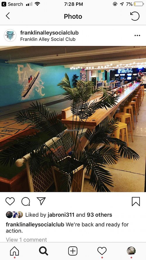 Shuffleboard  at Franklin Alley Social Club in Troy