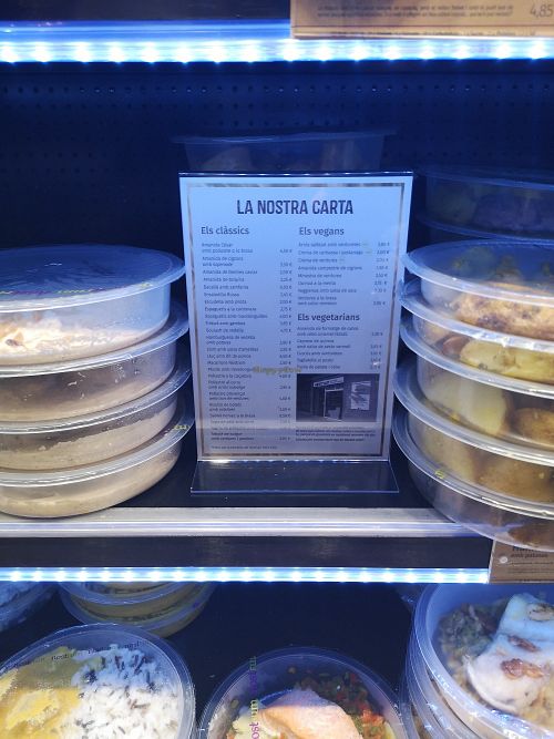 Menu including vegan options at Nostrum in Andorra La Vella