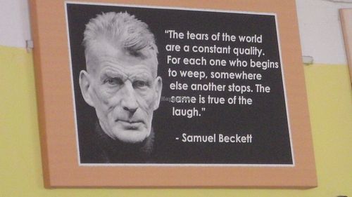 Samuel Beckett quote  at Yoyo Foodworld in Berlin