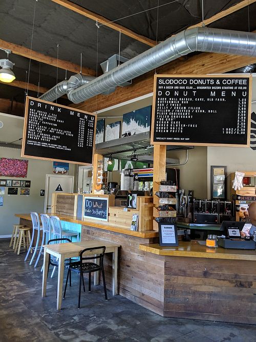 Menu. They offer vegan drinks and treats! at SloDoCo in San Luis Obispo