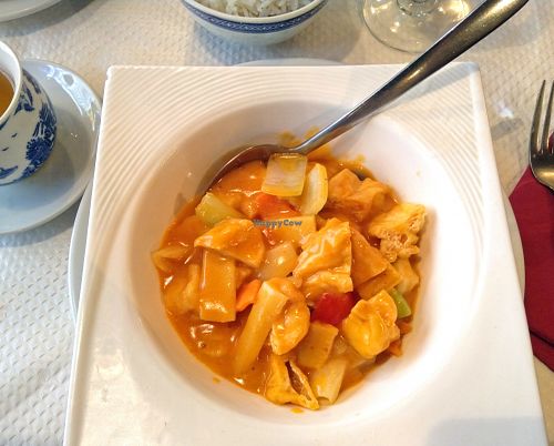 Tofu curry w/coconut milk (vegan) at Jardin De Chiang Mai in Paris