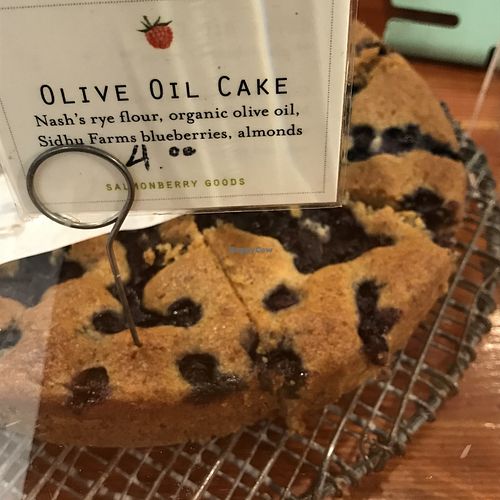 Vegan blueberry cake at Ghost Note Coffee in Seattle