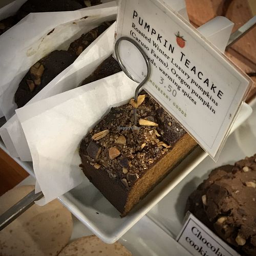 Vegan pumpkin cake at Ghost Note Coffee in Seattle