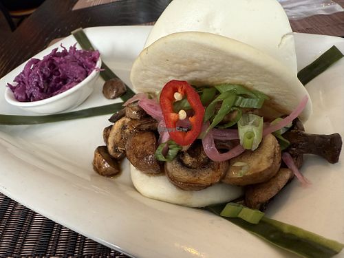 Steam Lotus Buns with mushrooms   at Seedz Cafe in Steamboat Springs