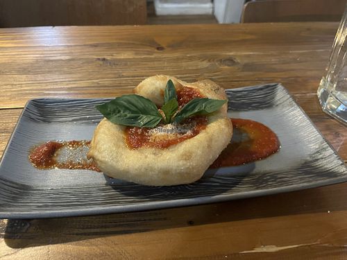 Deep fried pizza  #Veganuary at Vegano in Newcastle Upon Tyne