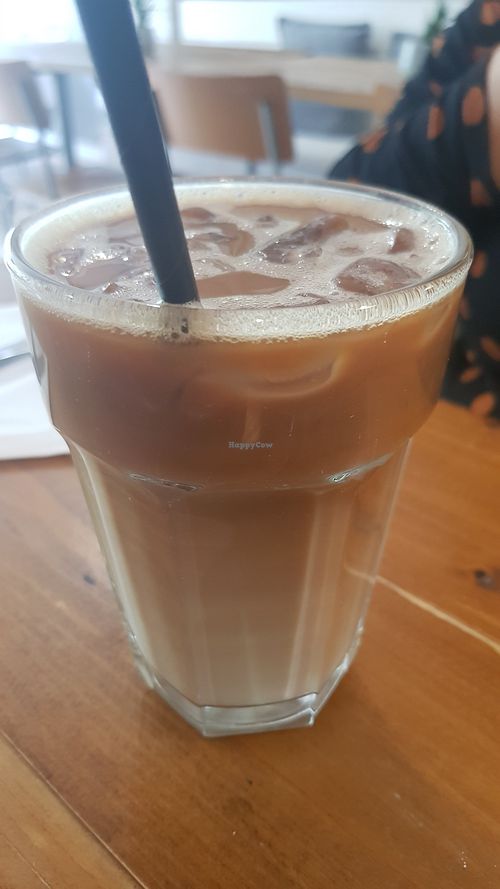 Decaf iced latte at Vegano in Newcastle Upon Tyne