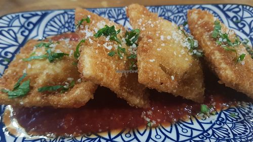 Deep fried ravioli at Vegano in Newcastle Upon Tyne