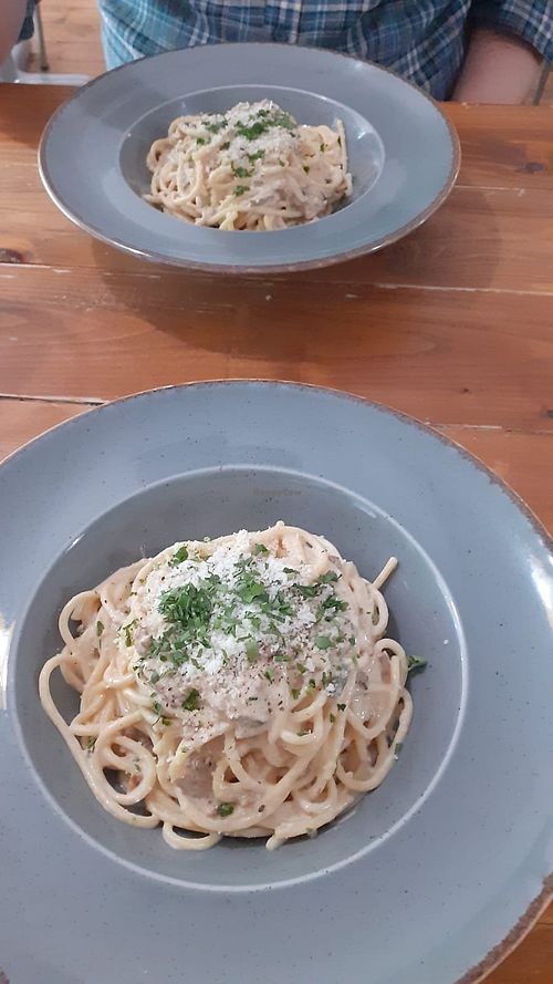 Carbonara at Vegano in Newcastle Upon Tyne