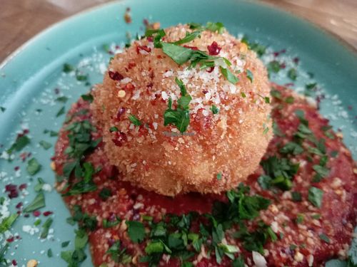 Njuja Arancino (last one here 😭) at Vegano in Newcastle Upon Tyne