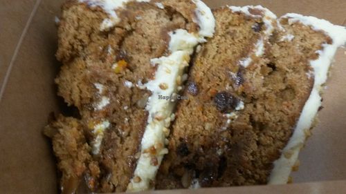 Carrot cake at Vegano in Newcastle Upon Tyne