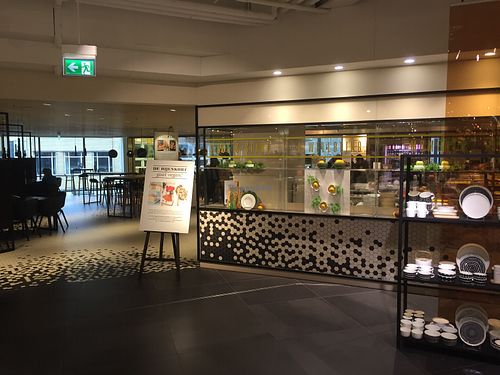 Outside of "The Kitchen" restaurant inside De Bijenkorf at De Bijenkorf in Utrecht