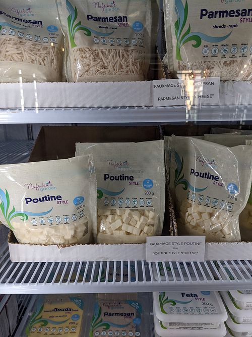 Need to impress your vegan friends? Get some poutine cheese here! at Pastel & Coco in Gatineau