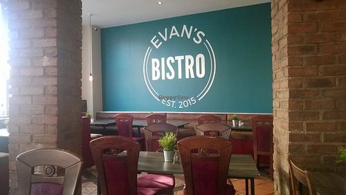 Interior at Evan's Bistro in Whitley Bay