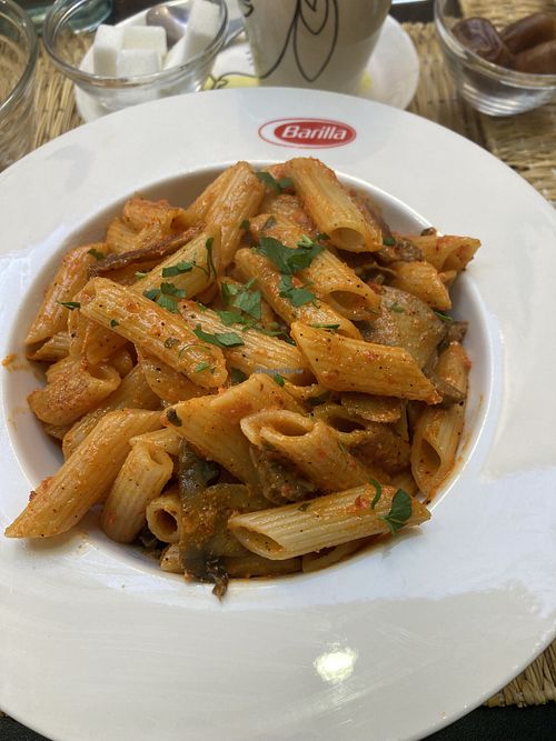 vegan pasta with mushrooms   at Veggie Pause  in Fes