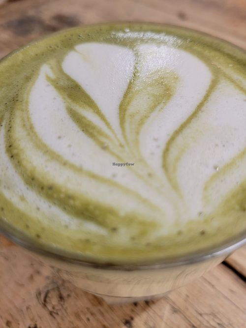 Oat matcha at WAVE in East London