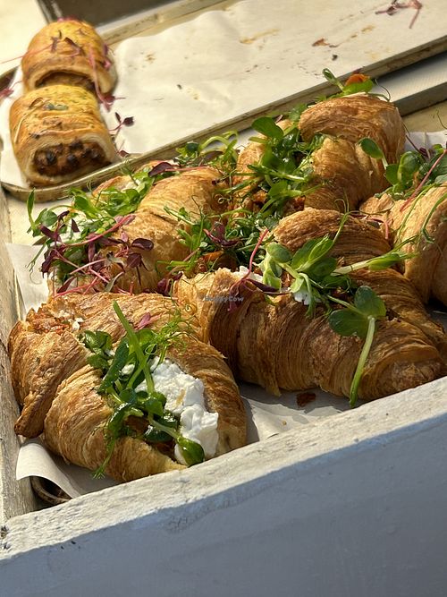 Sausage rolls and savoury croissant sandwiches   at WAVE in East London