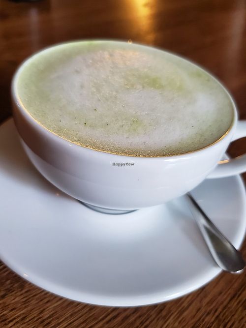 Matcha latte at Caffe Miasto in Warsaw