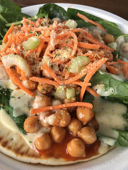 Buffalo Chickpea Caesar Pita Wrap at Sage Against The Machine in Bellingham