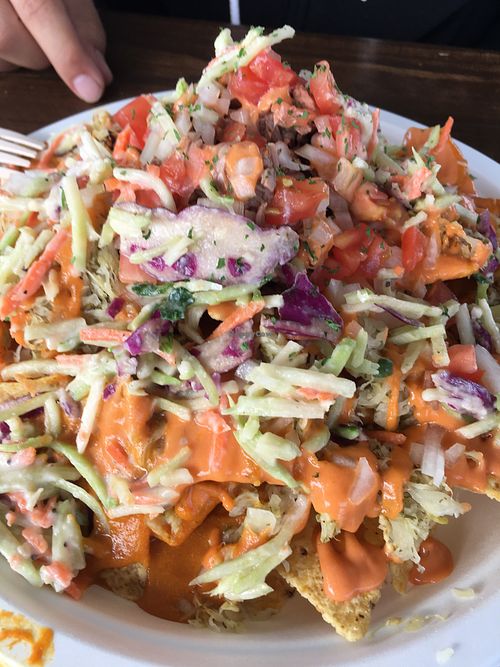 Reuben Jackfruit Nachos  at Sage Against The Machine in Bellingham