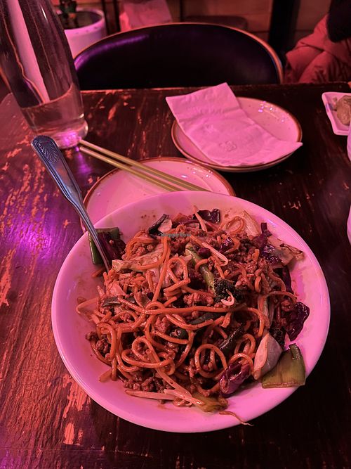 Noodle bowl   at Spicy Moon - 6th St in New York City