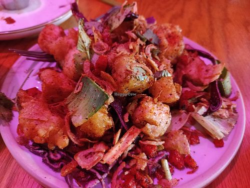 Salt and pepper tofu at Spicy Moon - 6th St in New York City