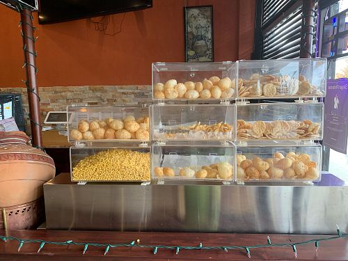 Chaat station at Kesar's in East Windsor