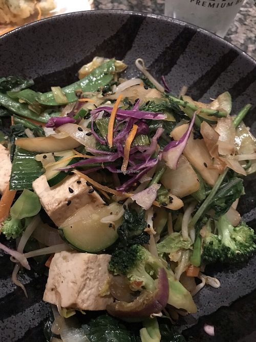Vegetable stir fry  at Yama Q in Bridgehampton